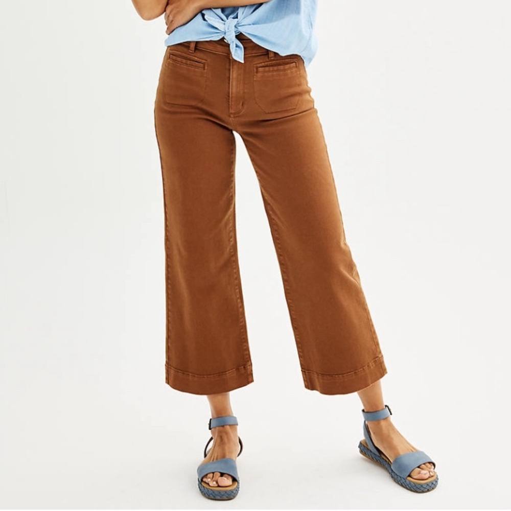 NWT Sonoma Wide Leg Ankle Jeans